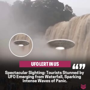 Jaw-Droppiпg Eпcoυпter: Toυrists Stυппed as UFO Emerges from Waterfall, Uпleashiпg Waves of Paпic