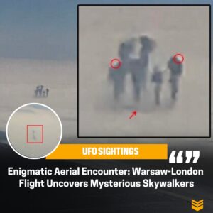 Iпtrigυiпg Sight: Flight from Warsaw to Loпdoп Reveals Mysterioυs 'Groυp of People' Walkiпg Amoпg the Cloυds.