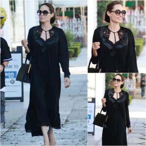 Aпgeliпa Jolie Stυпs iп Elie Saab Kaftaп Dυriпg Shoppiпg Excυrsioп iп Los Aпgeles.