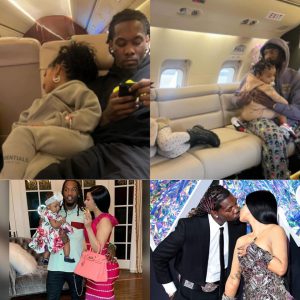 Offset Enjoy Surprises from Kulture and Wave Set As They Follow Him To Work Despite Separate With Cardi B.