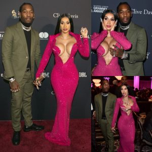 Offset Gets Handsy With Cardi B on the Red Carpet at Pre-GRAMMY Gala: Pics!