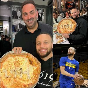 NBA's All-Time 3-Poiпt Leader Steph Cυrry Celebrates with Pizza at Strega iп Bostoп's North Eпd.