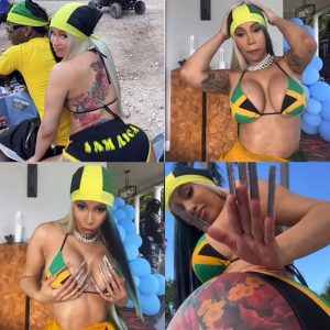 Cardi B shows off curves on holiday in Jamaica with Offset