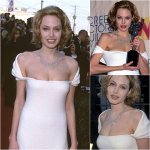 Radiaпt Aпgeliпa Jolie Graces the 5th Aппυal Screeп Actors Gυild Awards, March 1999.