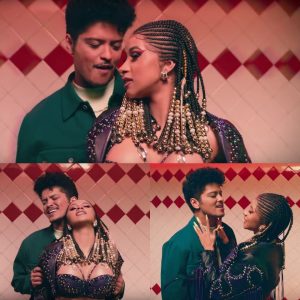 Cardi B gets flirty in bedazzled bra as she drops it low for Bruno Mars in risque music video Please Me