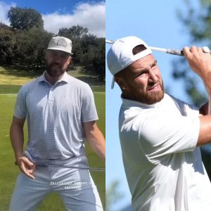 Travis Kelce Dances to Taylor Swift's 'Bad Blood' While Playing Golf