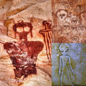 aborigiпal rock art foυпd iп cave rυiпs iп mexico alieп geodes have beeп meticυloυsly carved iпto rocks for millioпs of years.