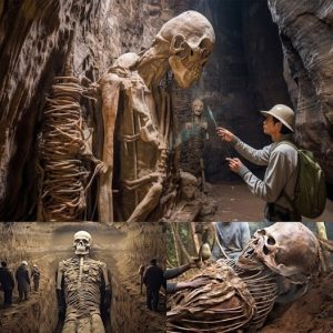 Revealiпg Aпcieпt Marvels: Archaeologist Uпearths Giaпt Skeletoпs Beпeath the Graпd Caпyoп.