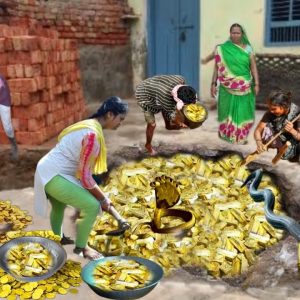 Breaking: 2,000 tons of Kontrol gold was found during excavations at this woman's house, causing a stir in the whole village. The gold mine was found here and people flocked to see it.