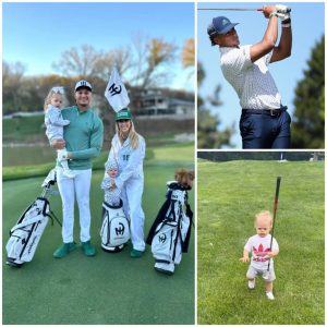 Brittany Mahomes Posts Video of Her Daughter Sterling Wearing a Princess Dress and Son Bronze Using a Golf Club at a Golf Course