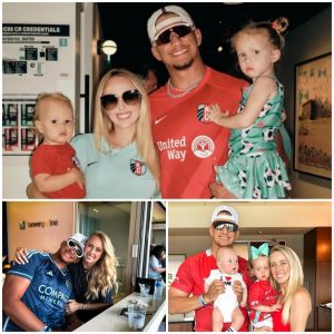 Fans gush over Patrick Mahomes' "beautiful family" as he spends a "weekend of sports and country music" with his wife Brittany