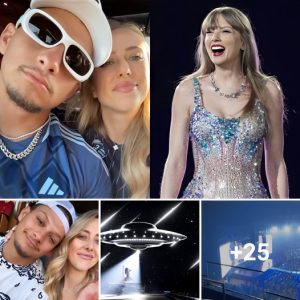 When Taylor Swift unexpectedly shows up to the concert that Brittany and Patrick Mahomes attended, they both light up