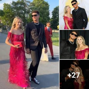 Fans are calling Patrick Mahomes and Brittany a "beautiful couple" and praising the NFL wife's attire from the Chiefs ring ceremony