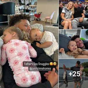 On Father's Day, Patrick Mahomes receives a "MVP dad" homage from his wife Brittany and their children, Bronze and Sterling