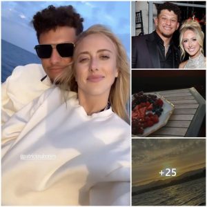 Patrick Mahomes Kisses Wife Brittany Mahomes on the Cheek During Romantic Boat Ride in Portugal